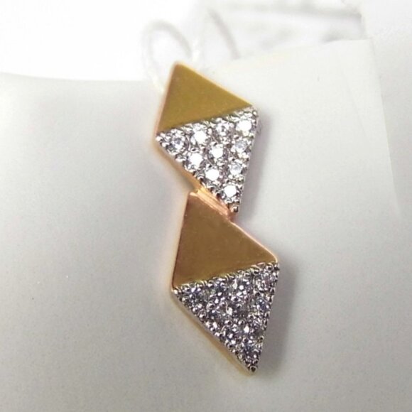 Rose Gold with Stones Modern Pendant - Picture 3 of 4